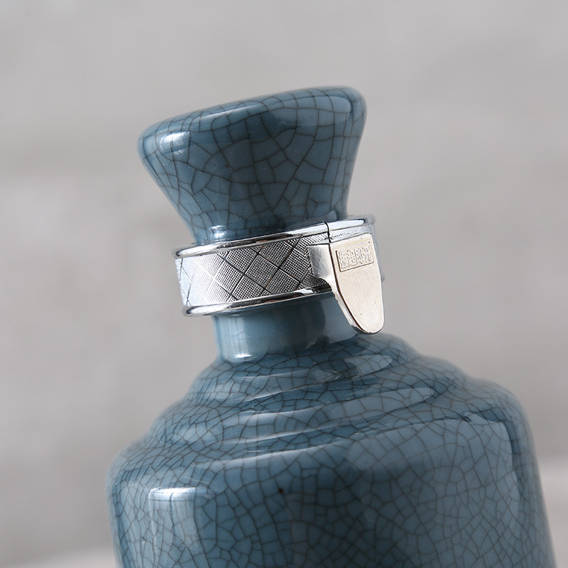 Liquor Ceramic Bottle Household Soaking Wine Bottle Liquor Bottle Sealed Empty Wine Bottle Marble Polka Dot 0.5kg Wine Bottle