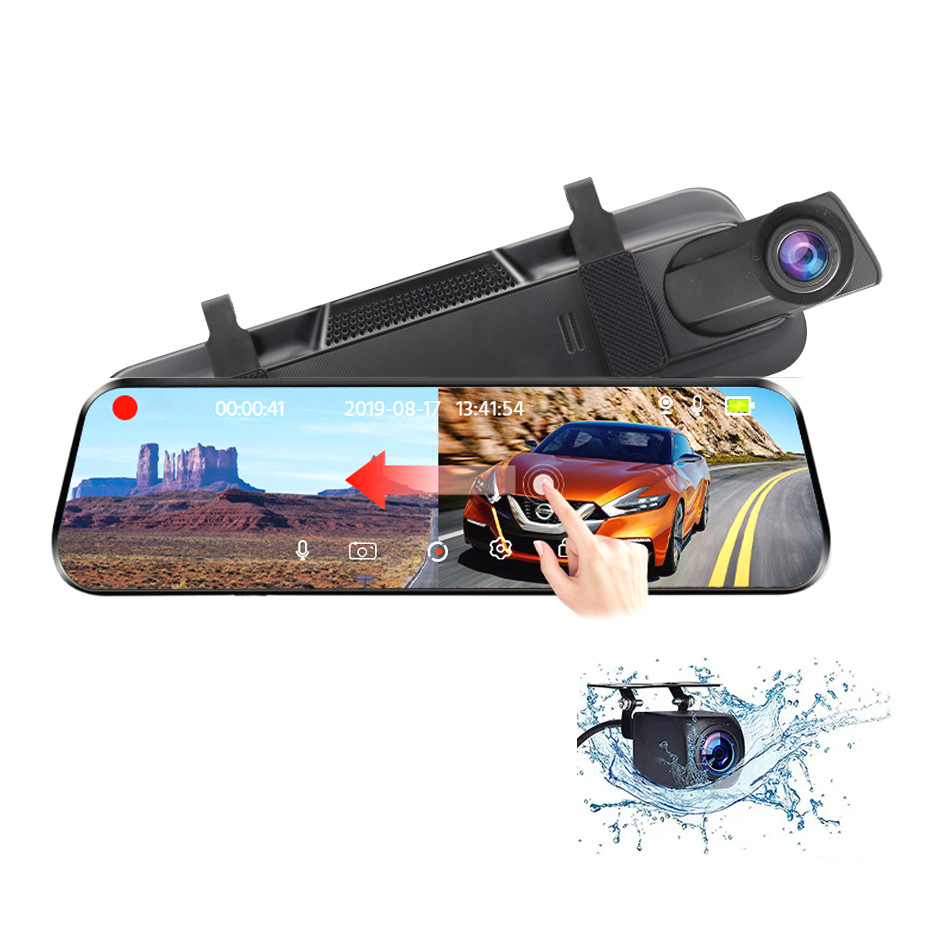 10inch Full Screen Adas Streaming Driving Recorder 4K High-Definition Rearview Mirror Dual-Lens Reversing Image with Wifi