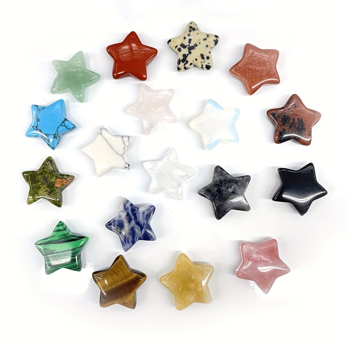Прямые продажи с завода 20MM натуральный камень кристалл пятиконечная звезда непористый кулон маленькая звезда натуральные украшения