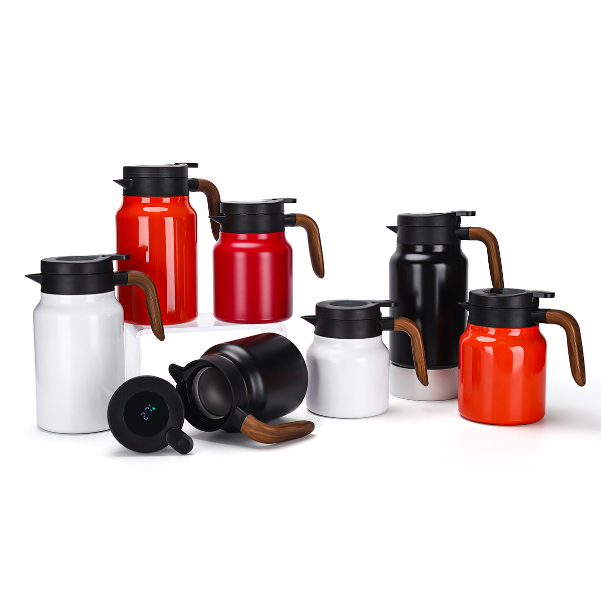 Новая термос кружка из нержавеющей стали 316, большая емкость, с дисплеем температуры