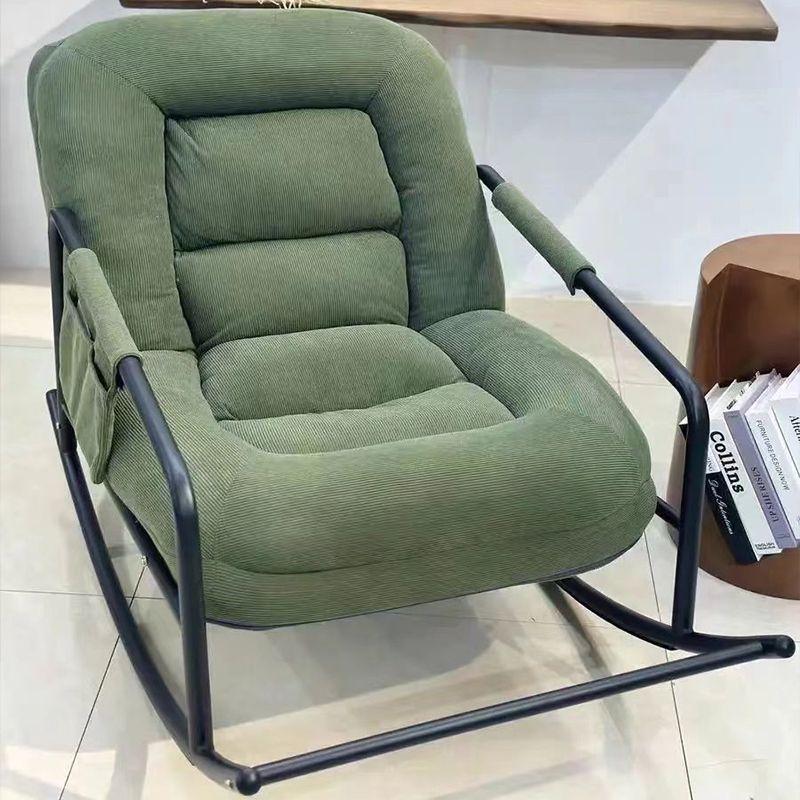 Trendy Five-Speed Adjustable Rocking Chair Lazy Leisure Wrought Iron Sofa Single Person Nap Sofa Chair Dual-Use Wrought Iron Sofa