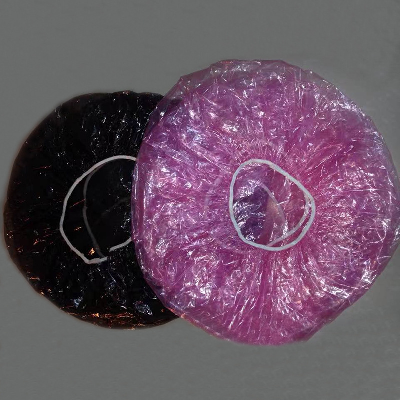 Disposable Shower Cap Colorful Dust-Proof Hair Dye Hat Pe Handmade Shower Cap Hotel Shower Oil Hair Dye Cap