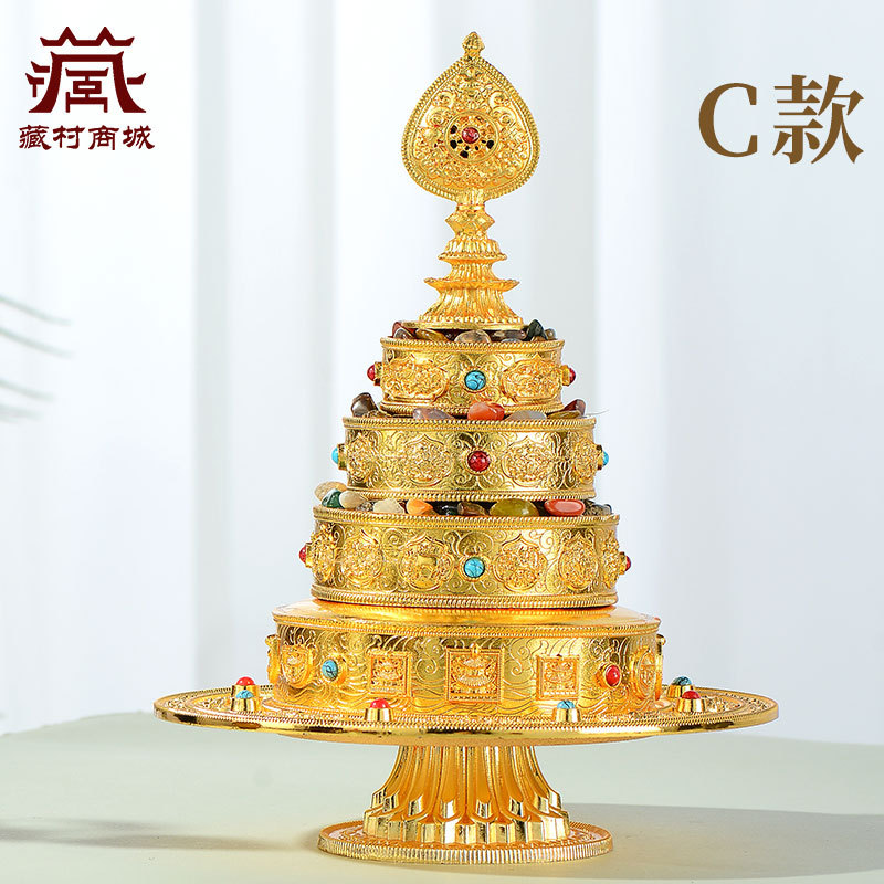 Пластина Манзха Фоюаньхуй из медного сплава с инкрустированными камнями, для украшения интерьера