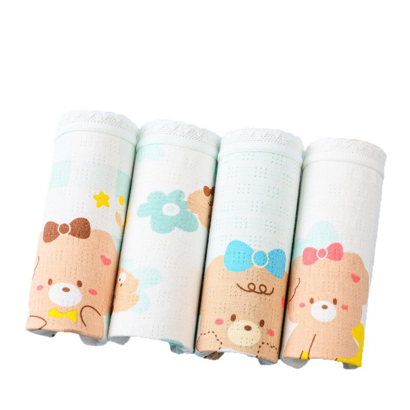 Girls' Underwear Pure Cotton Medium and Large Children's Cartoon Bacteriostasis Girls' Children's All Cotton Little Girl's Baby Boxer Shorts Boxer