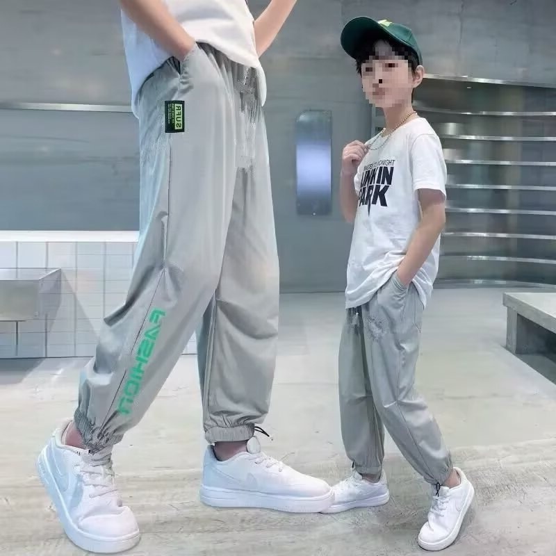 Boys' Pants Summer Ice Silk Children's Quick-drying Pants Big Children's Anti-mosquito Pants Children's Wear Sports Pants Boys Trousers Summer Thin