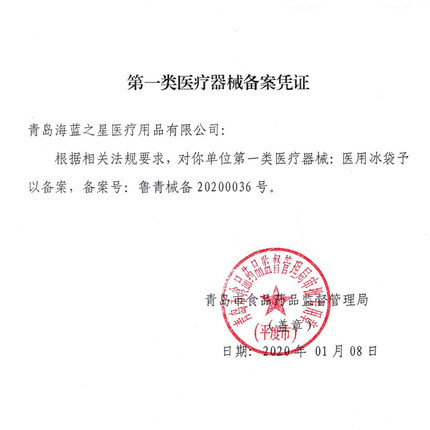 Aquamarine quick-cooling medical ice bag disposable cold compress bag household cooling bag 120g antipyretic cooling