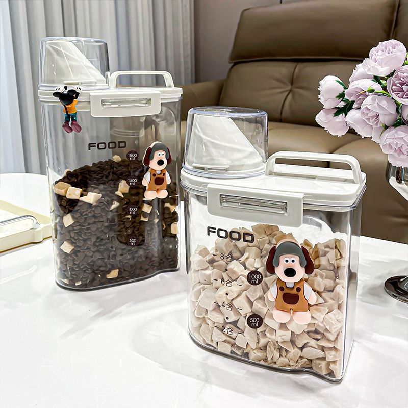 Cat Food Storage Barrel, Dog Food Sealed Barrel, Moisture-Proof Food Storage Barrel, Pet Food Snacks, Freeze-Dried Cans, Household Storage Boxes