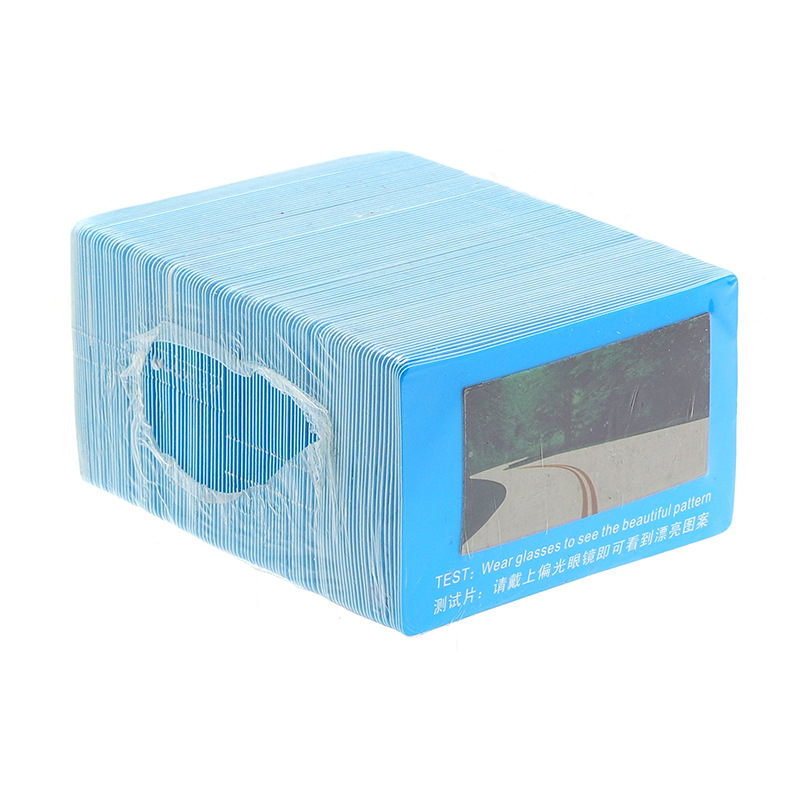 Fishing Pattern Polarized Test Card Chinese and English Anti-Blue Light Test Card Car Test Sheet Uv Test Card