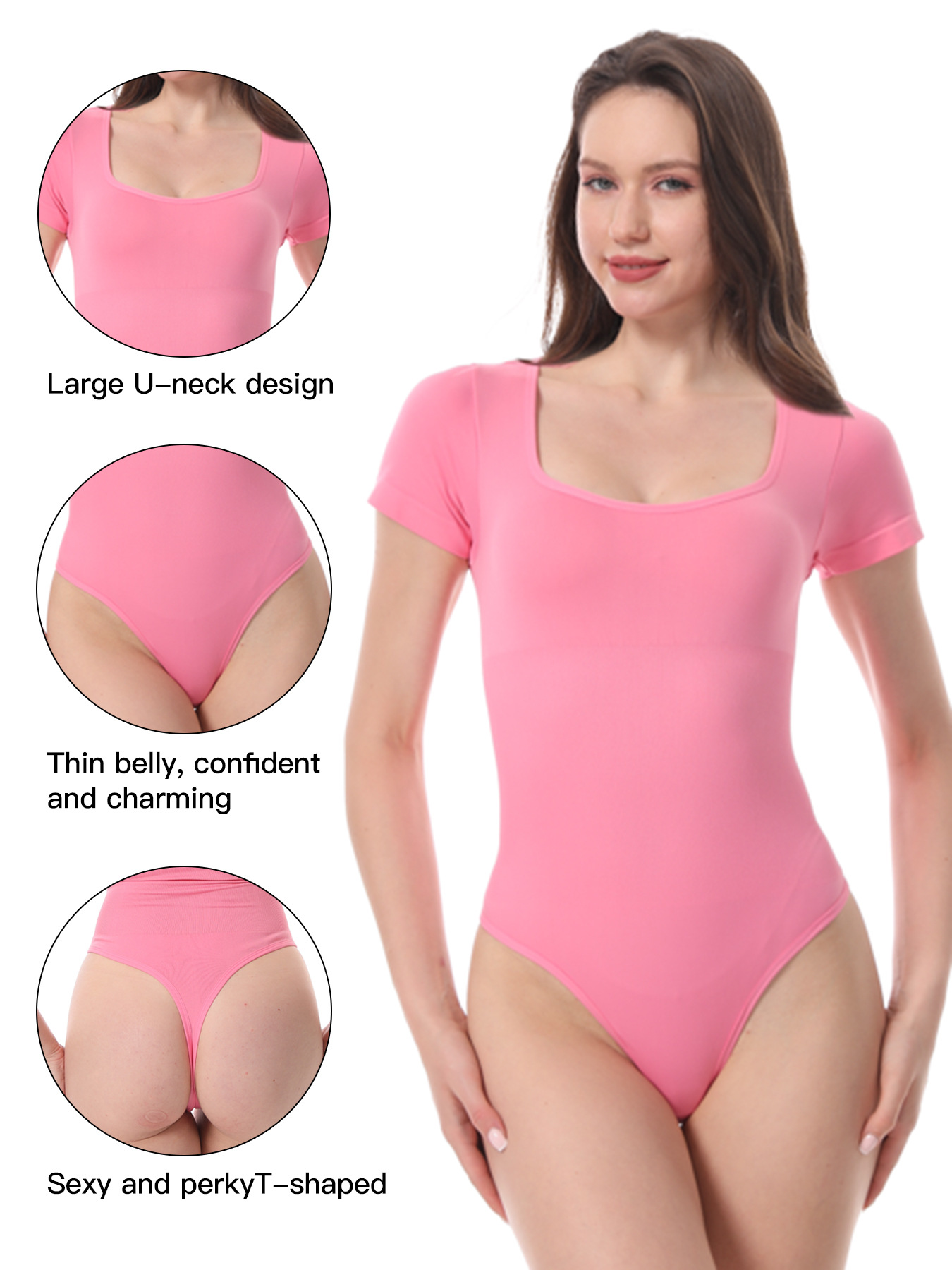 Йога-комбинезон больших размеров, европейский и американский, бесшовный, квадратный вырез, короткие рукава, корсет на талии, облегающий комбинезон