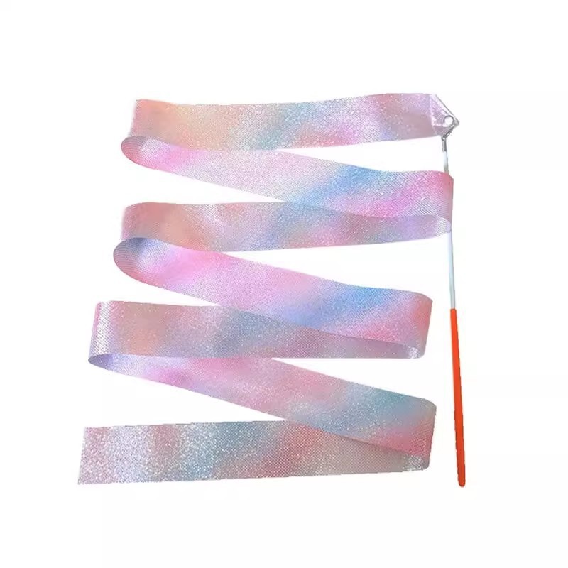 Flash Star Artistic Gymnastics Ribbon Streamer 2/4/ 6m Kidsren's Dance Ribbon Kindergarten Dance Performance Ribbon