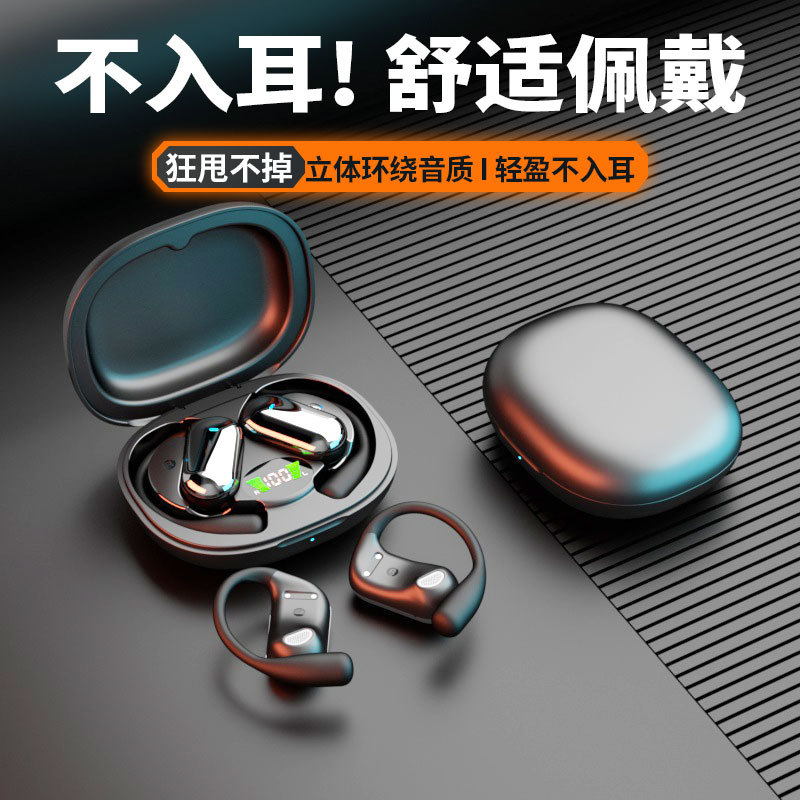 Cross-Border Ai Translation Ear-Mounted Bluetooth Headset Wireless Noise Reduction Open-Type Non-In-Ear Popular Running Sports Headset