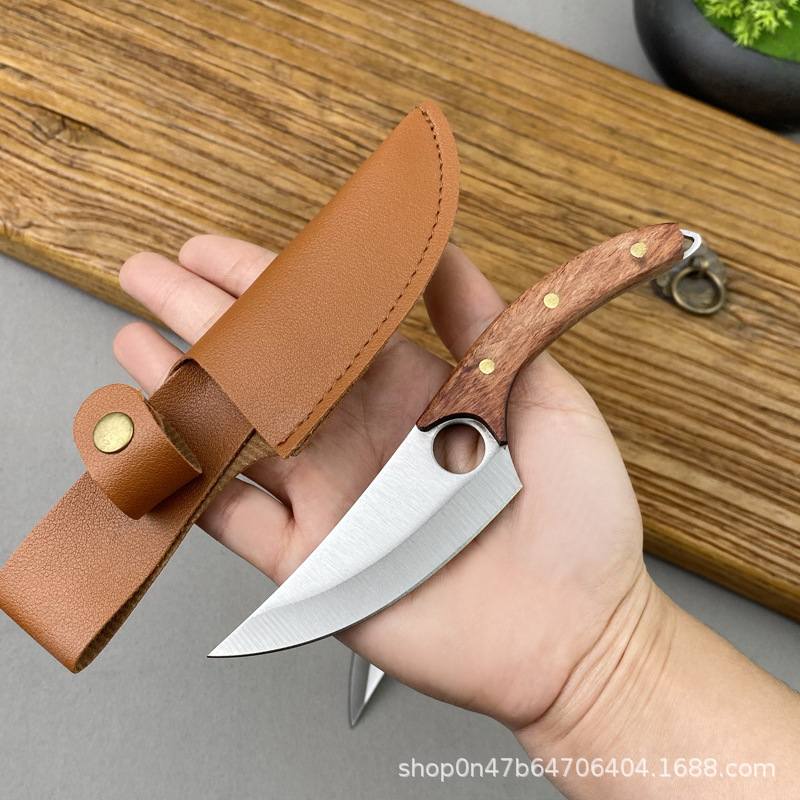 Маленький ручной нож для мяса, нож для удаления костей, нержавеющая сталь, деревянная ручка