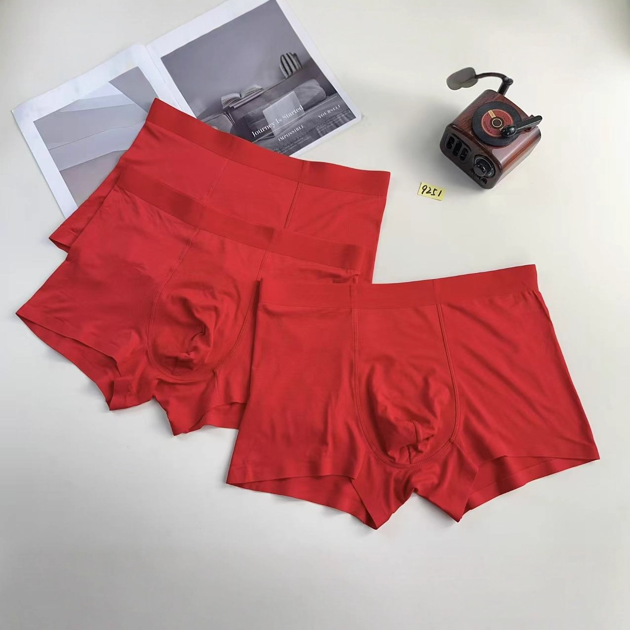 Бесплатная доставка мужских трусов, красные, 60 штук, модальные, оптовая продажа