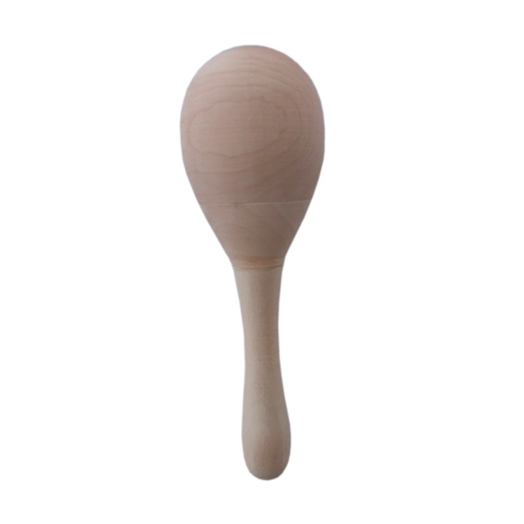 Small Sand Hammer Log Early Childhood Education Wooden Maracas Grasping Audio-Visual Training Baby Toy Source Manufacturer Orff