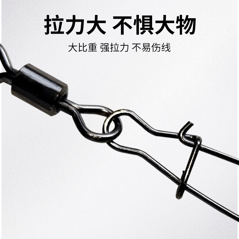 Pin Luya stainless steel eight-ring strong pull connector American swivel fishing gear accessories manufacturers wholesale