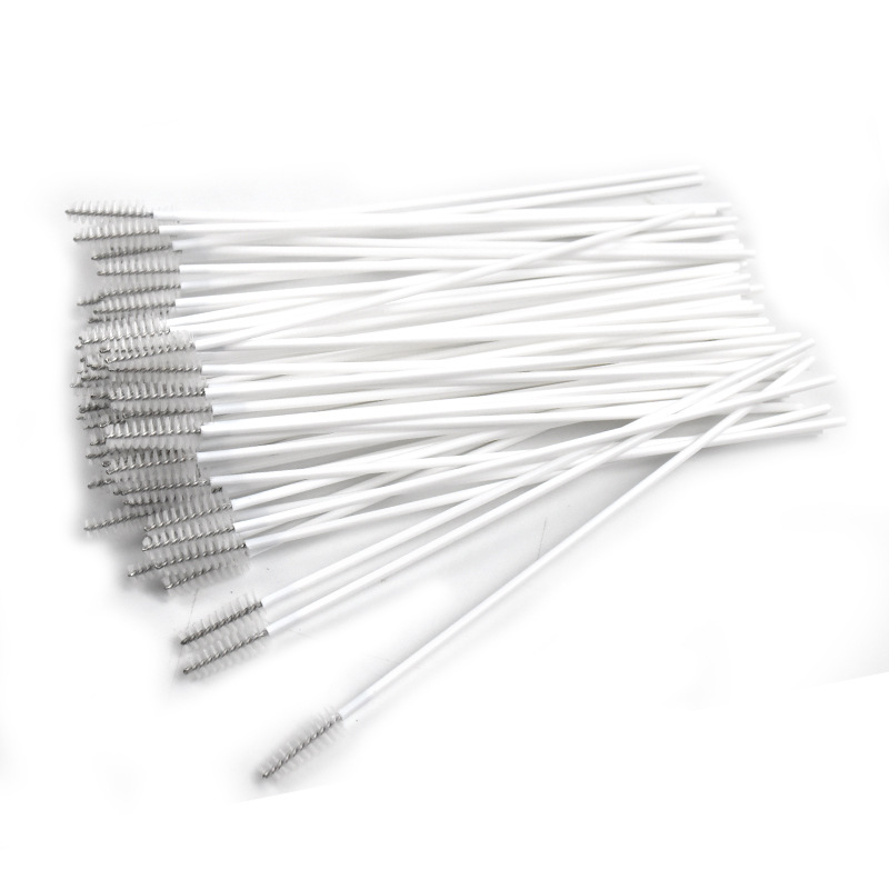 Spot wholesale white rubber tube brush children's kettle Cup bottle special cleaning brush white plastic straw brush factory