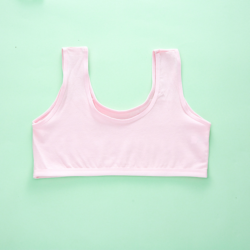 Girls Vest Development Period Intimates Junior High School Primary School Students 11-12 Years Old Middle and Older Girls Cotton Bra Cartoon
