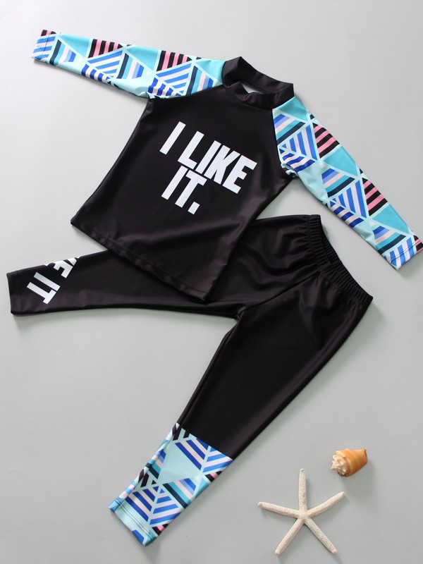 Детский купальник для мальчиков и девочек, раздельный, быстро сохнущий, защита от солнца, для серфинга, маленький, средний и большой размер