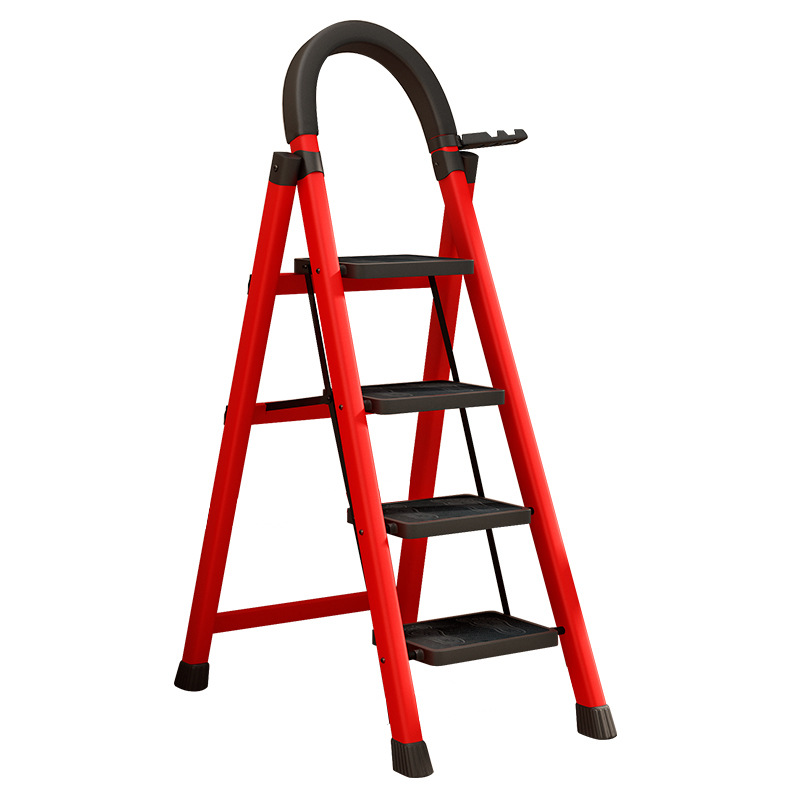 Ladder Household Folding Indoor Herringbone Ladder Extendable Portable Thickened Outdoor Multifunctional Five-step Ladder Climbing Ladder Stairs