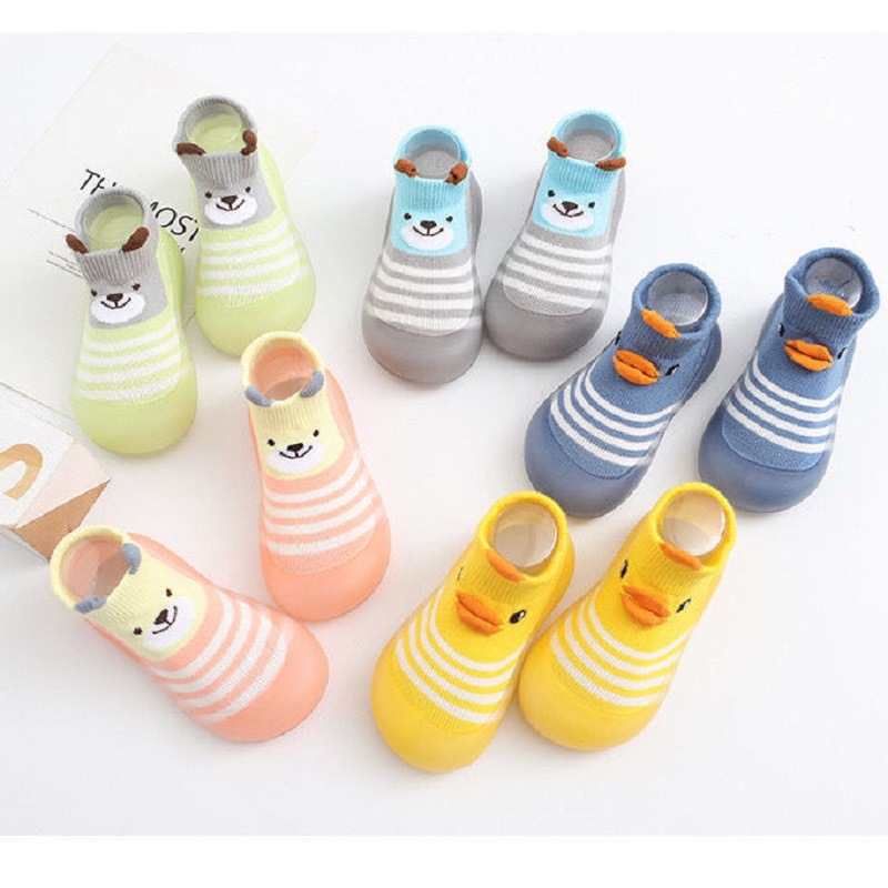 Ins Summer and Autumn Baby Toddler Shoes Soft Sole Baby Pre-Step Shoes Floor Socks Kidsren's Socks Shoes Non-Slip Rubber Sole Cartoon
