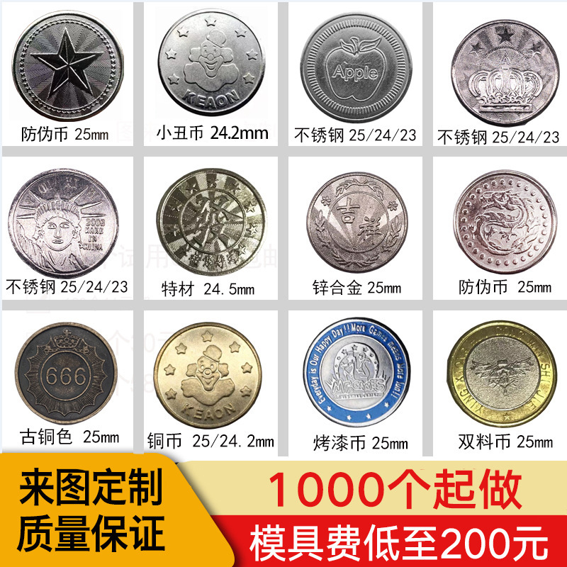 Игровая монета для машин, памятная монета, металлическая монета для видео игр, токен для кукол