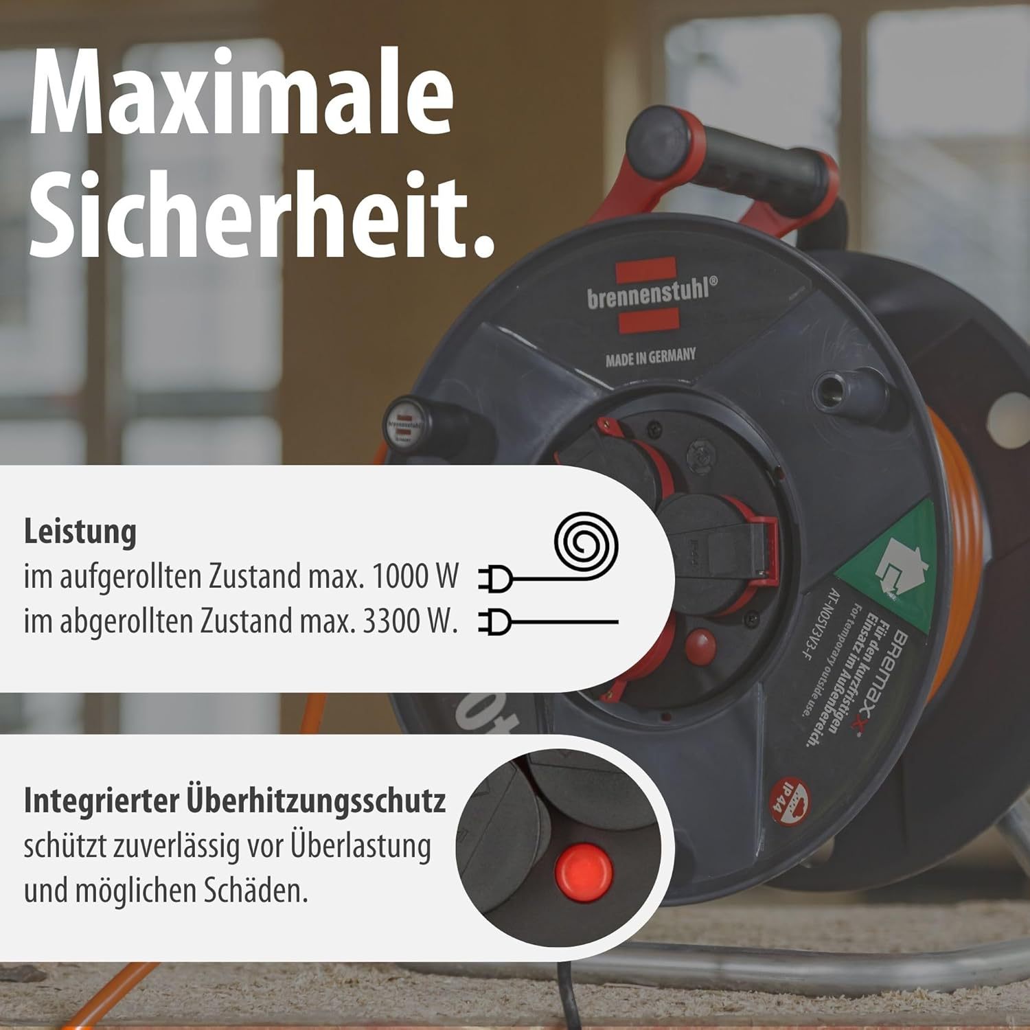 Brennenstuhl Garant V2 Ip44 Cable Drum 40m Outdoor (Made I