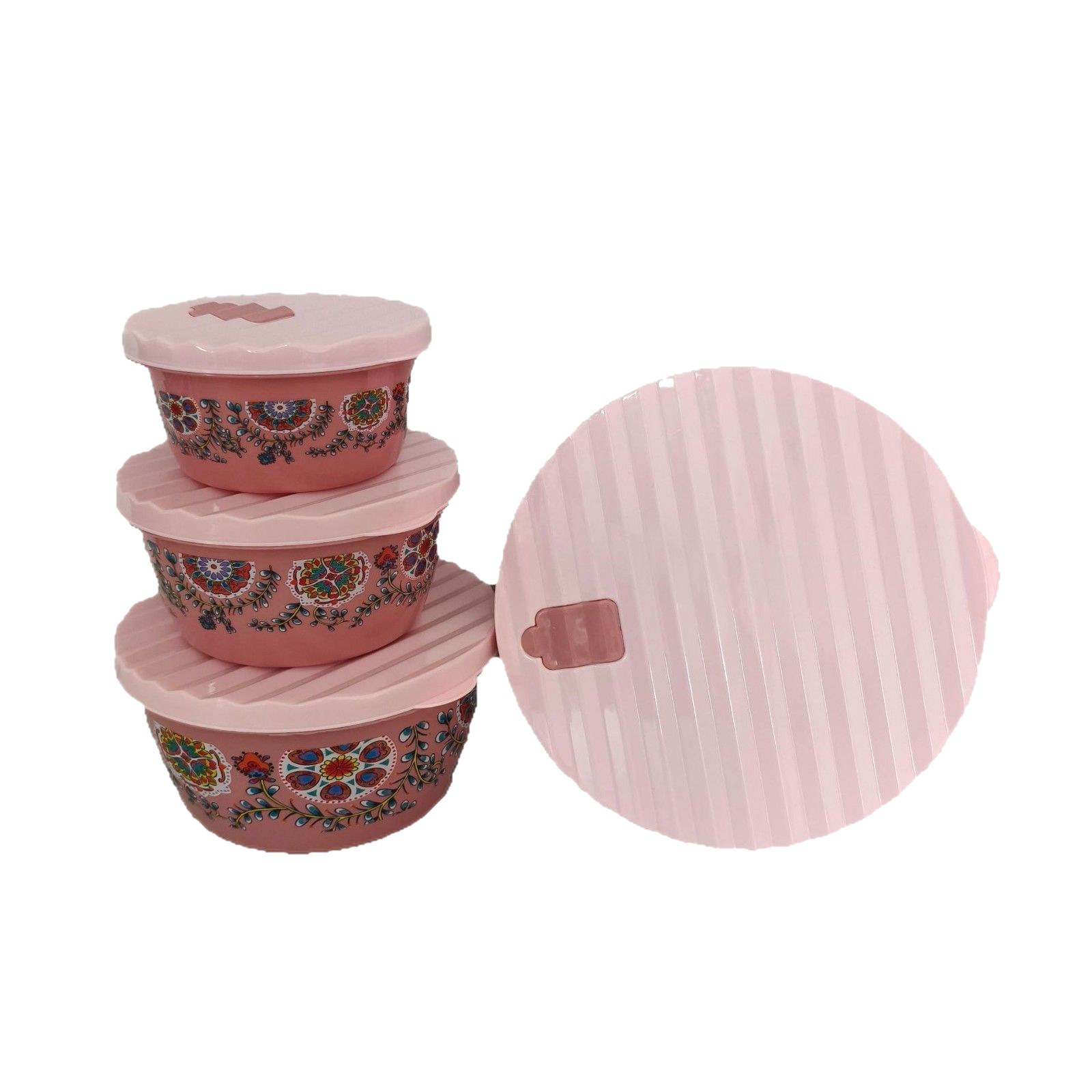 Middle Eastern Multifunctional Vegetable and Fruit Transparent Plastic Box 4-Piece Set Refrigerator Storage Box Storage Box Fresh-Keeping