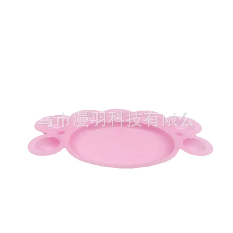 Wind brake plum blossom palette watercolor acrylic paint plate small feet palette round palette factory direct sales