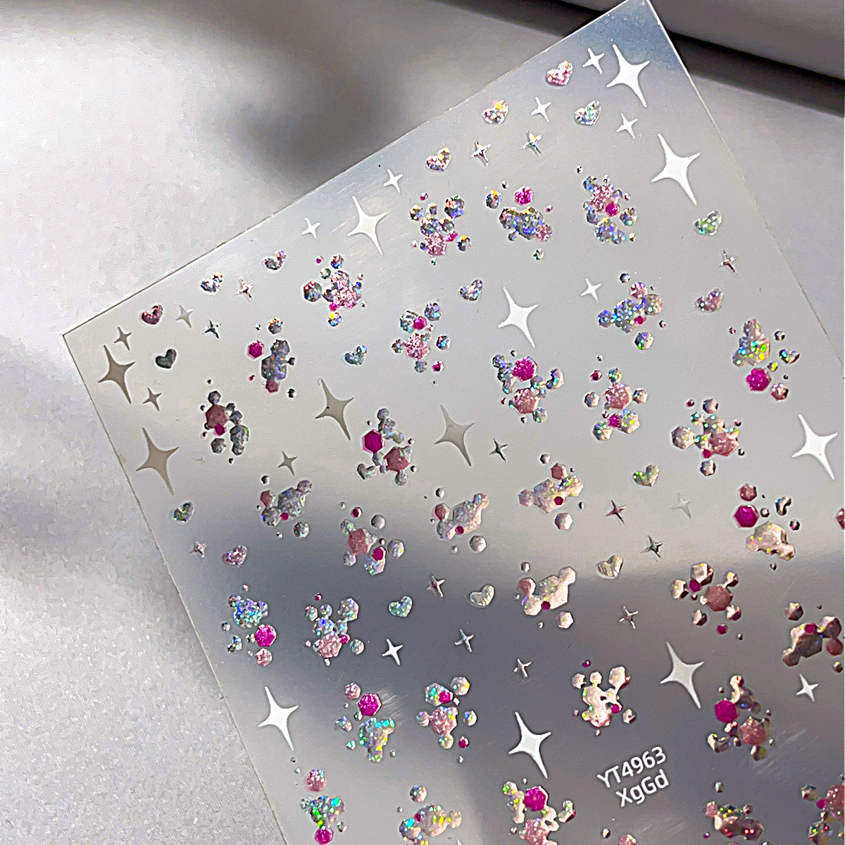 Yitu Ant Picture Star Jelly Dopamine Sequin Nail Art Stickers Sweet Sparkling Heart Decorative Stickers Yt4963