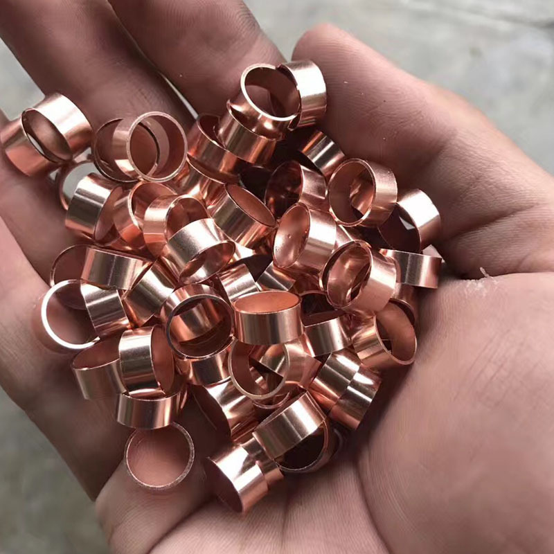T2 Copper Tube Capillary Thin-Walled Hollow Copper Tube Copper Sleeve Copper Hoop Precision Cutting Punching and Bending
