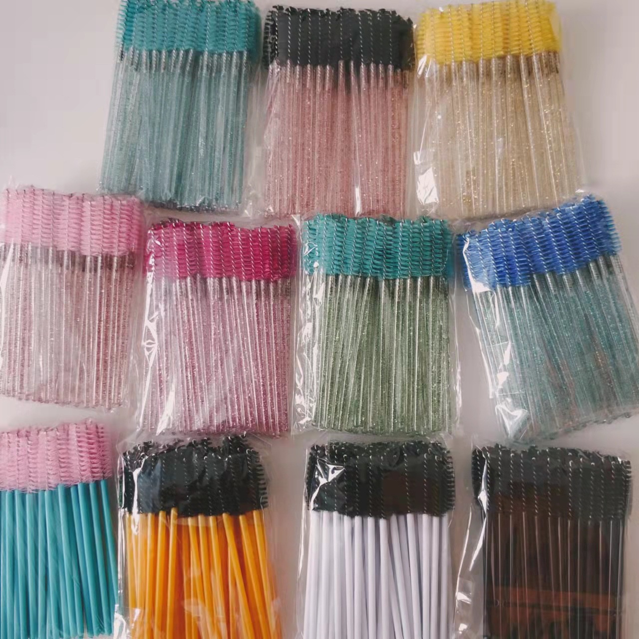 Одноразовая щетка для ресниц, щетка для ресниц, инструмент для наращивания ресниц, цветная щетка, производители оптовых партий