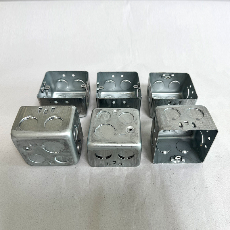 86H50 Stretch Box Concealed Metal Junction Box Socket Fixed Bottom Box Manufacturer Customized Universal Iron Box Through-Beam Box