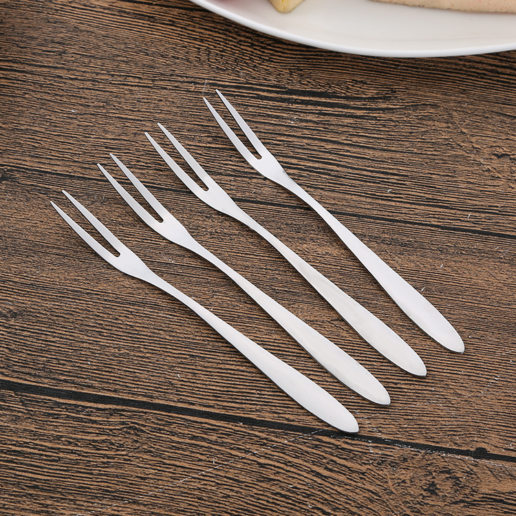 Home Restaurant Western Food Stainless Steel Creative Fruit Fork Ice Cream Fork Small Fork Cake Stainless Steel Fork Batch