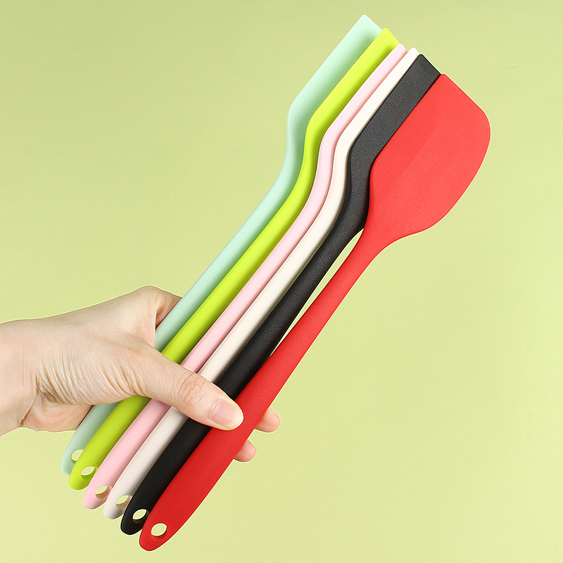 in stock one-piece silicone large spatula baking spatula cake spatula cream scraping knife baking tools