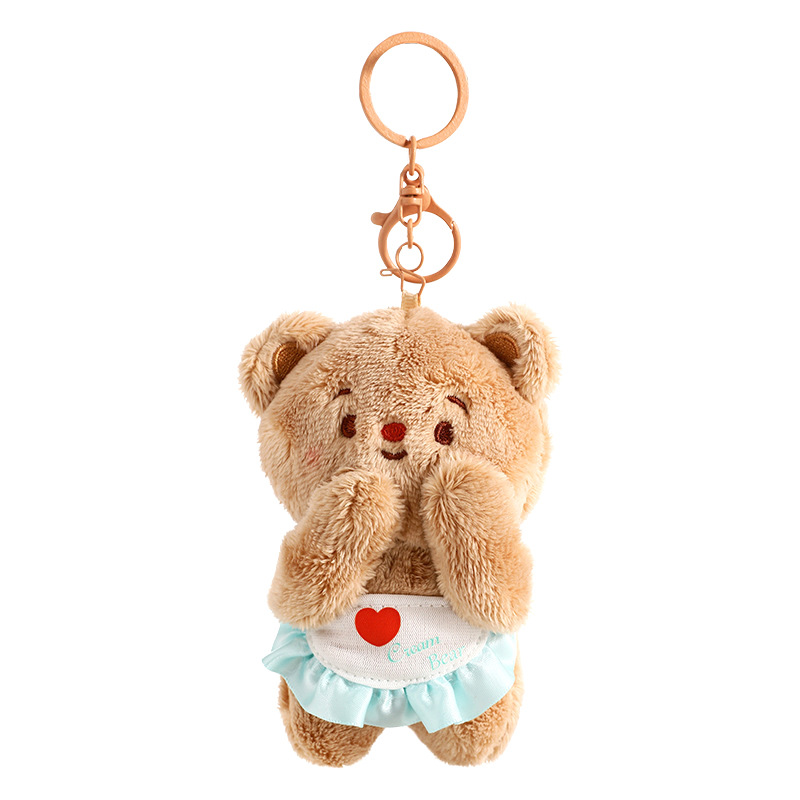 Cartoon Butter Bear Plush Pendant Doll Cartoon Car Bag Keychain Pendant