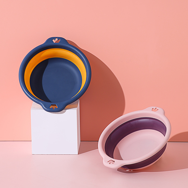 Wanmeng Foldableable Washbasin Home Portable Small Basin Travel Student Dormitory Plastic Laundry Basin