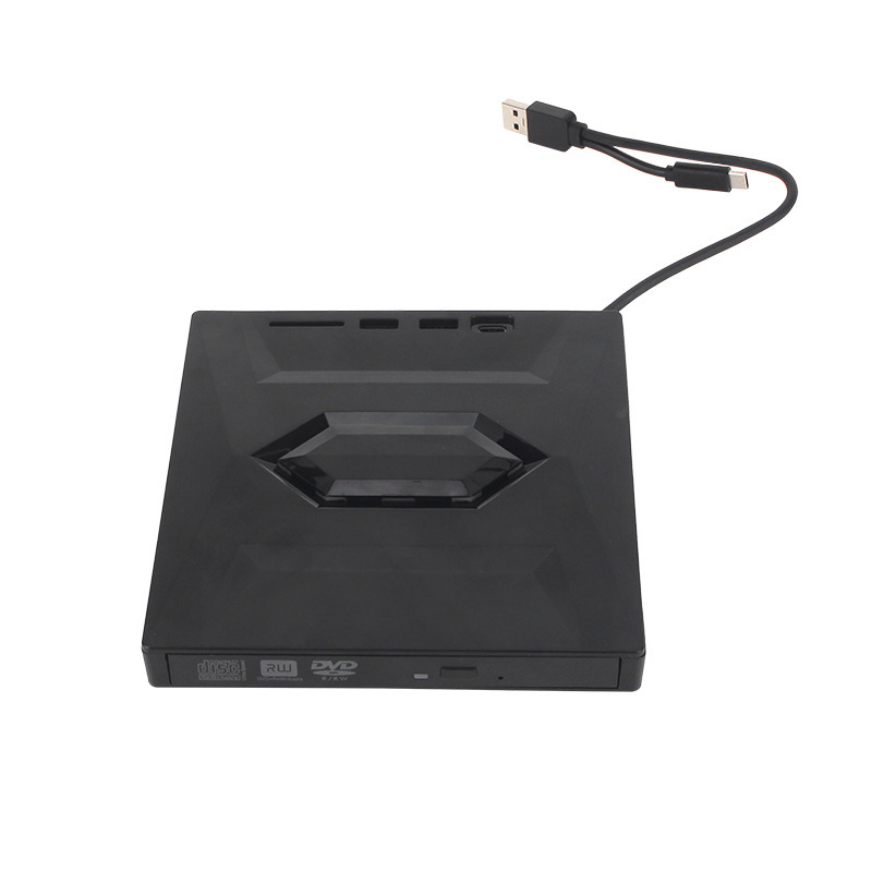 Seven-in-one USB3.0/TYPE external USB flash drive insertable card expansion multifunctional external drive DVD burner