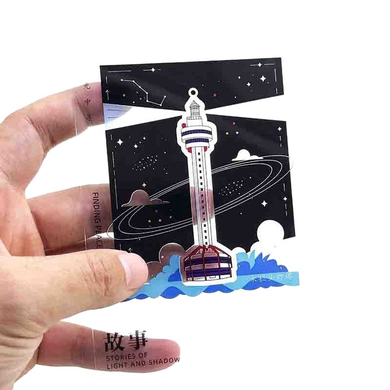 Custom Pvc Transparent Postcards for Cultural and Tourism Landmarks, Support Ticket Stubs, Plastic Transparent Card Film Customization