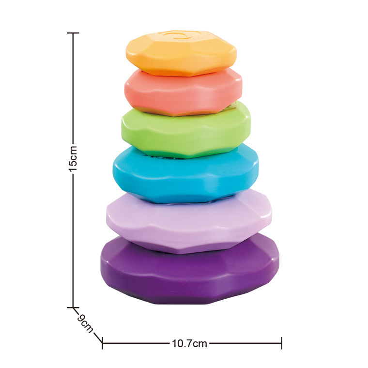 Cross-border Amazon Infant Soft Glue Pumice Stacking Music Early Childhood Education Educational Cognition Soft Glue Building Blocks Toys