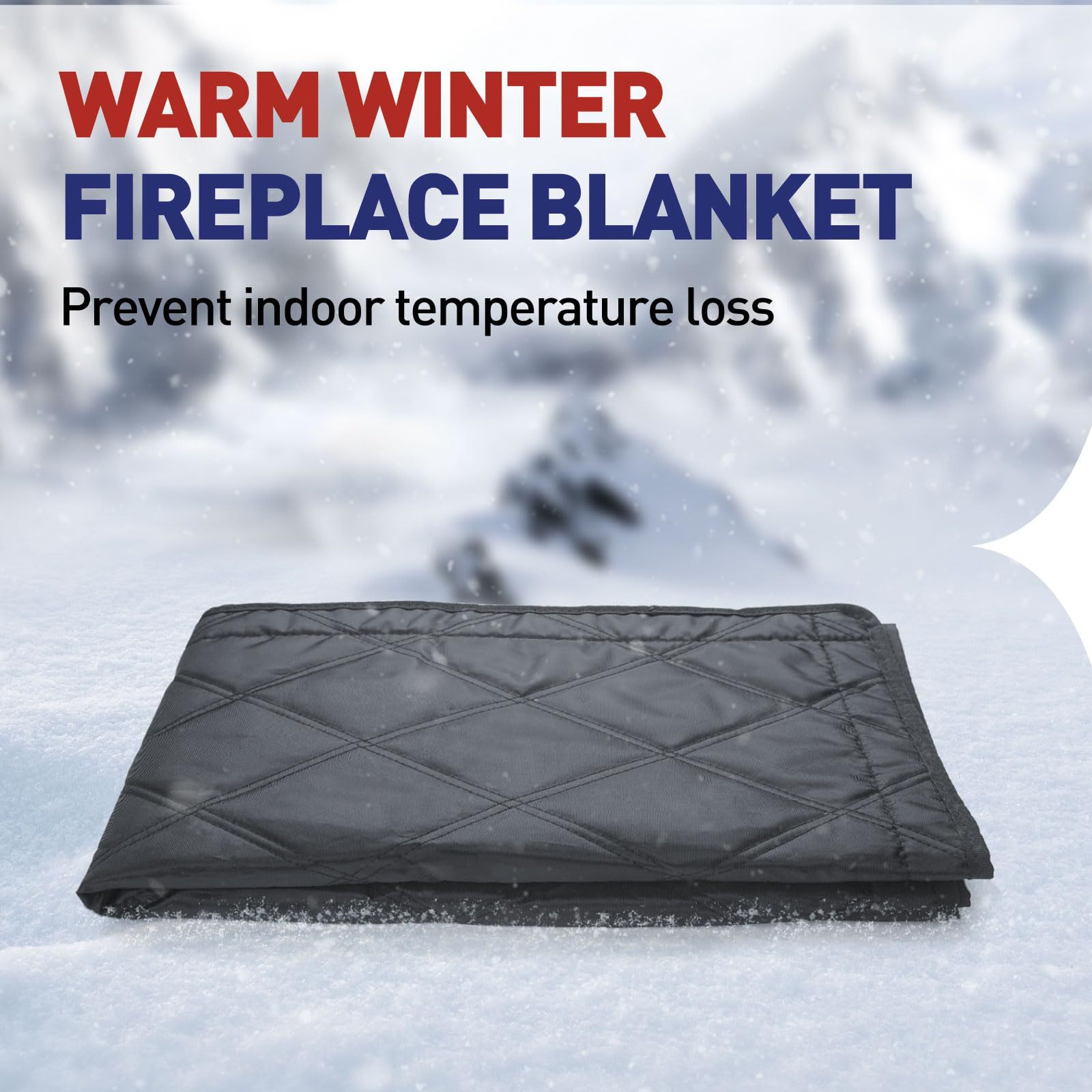 Cross-border hot-selling fireplace blanket fireplace cover can stop cold air heat loss and save energy multi-functional barrier blanket