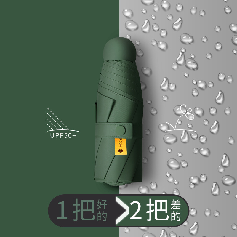 Sun Protection Umbrella, Anti-Uv, Women's Parasol, Sun Umbrella, Lightweight and Compact Capsule Umbrella, Rain or Shine Umbrella Wholesale