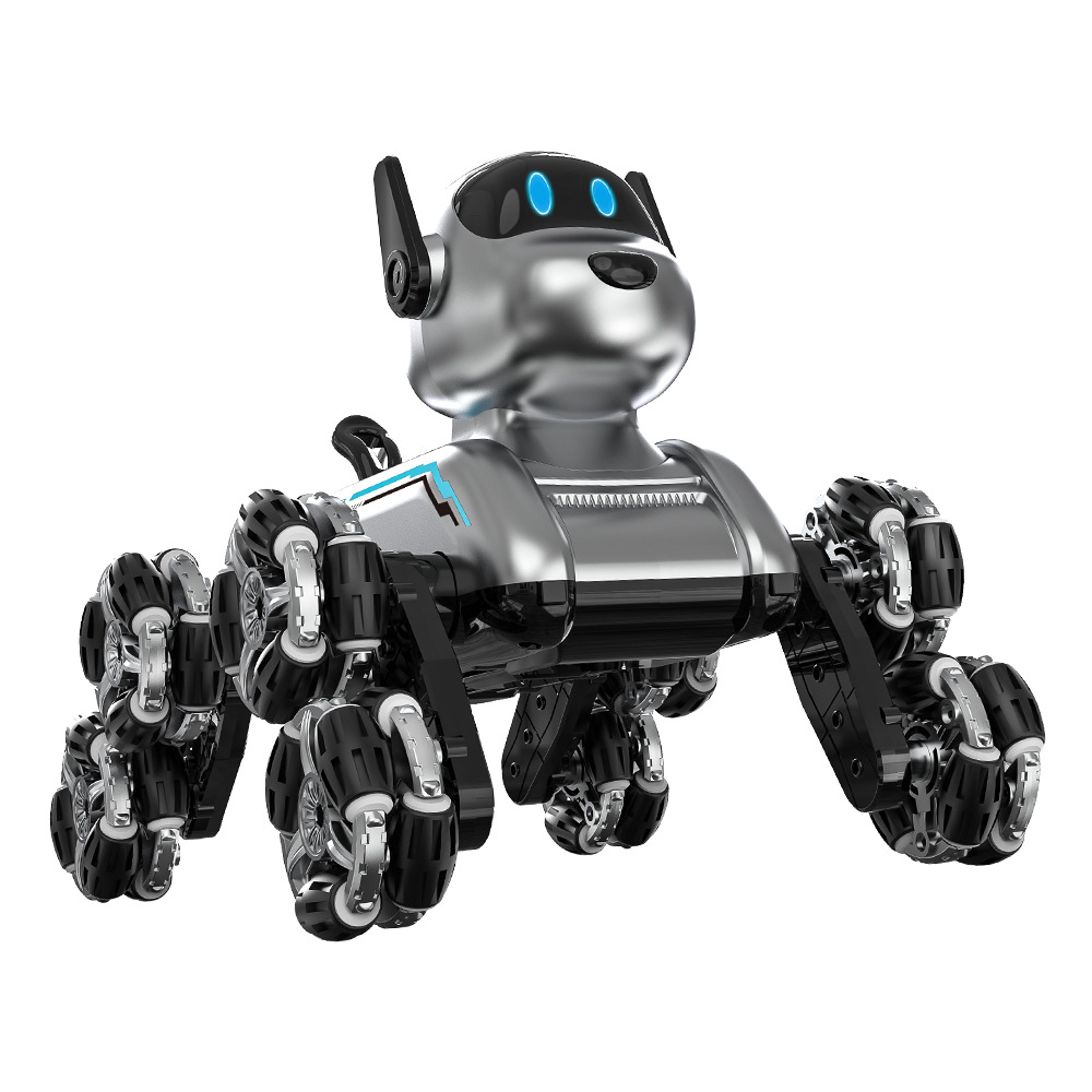 Cross-border mechanical dog eight-wheel stunt remote control toy children gesture induction climbing deformation electric intelligent robot dog
