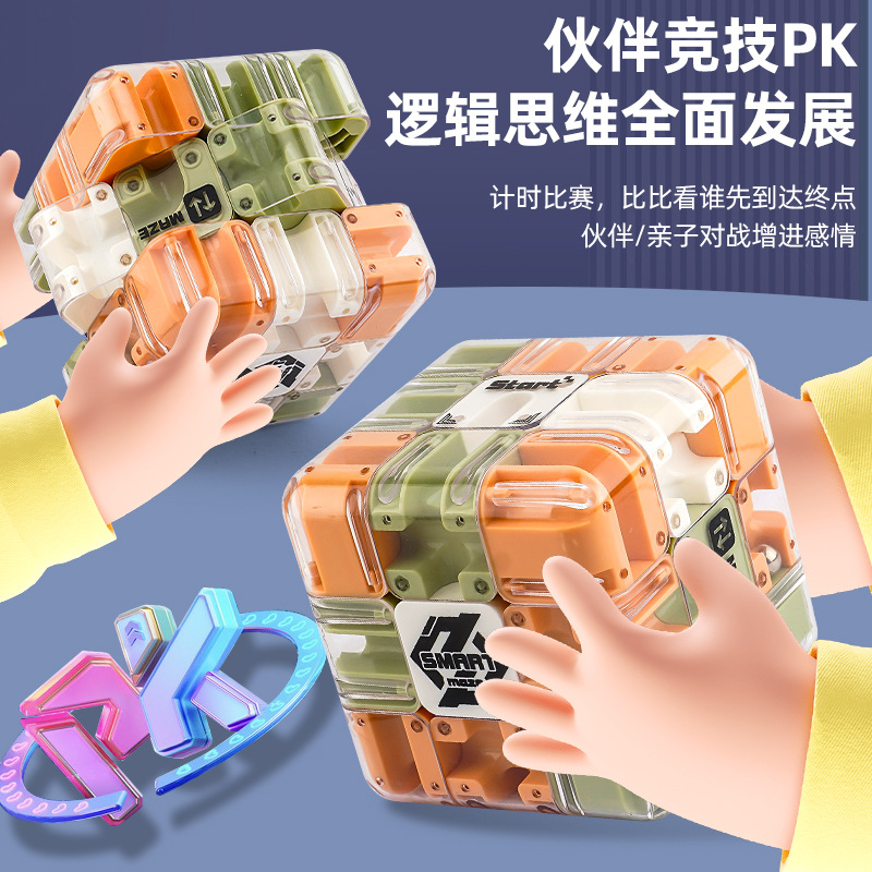 Cross-border Ball Maze Puzzle Rubik's Cube Third-order Battle PK Rubik's Cube Logical Thinking Toy Children's Decompression Training