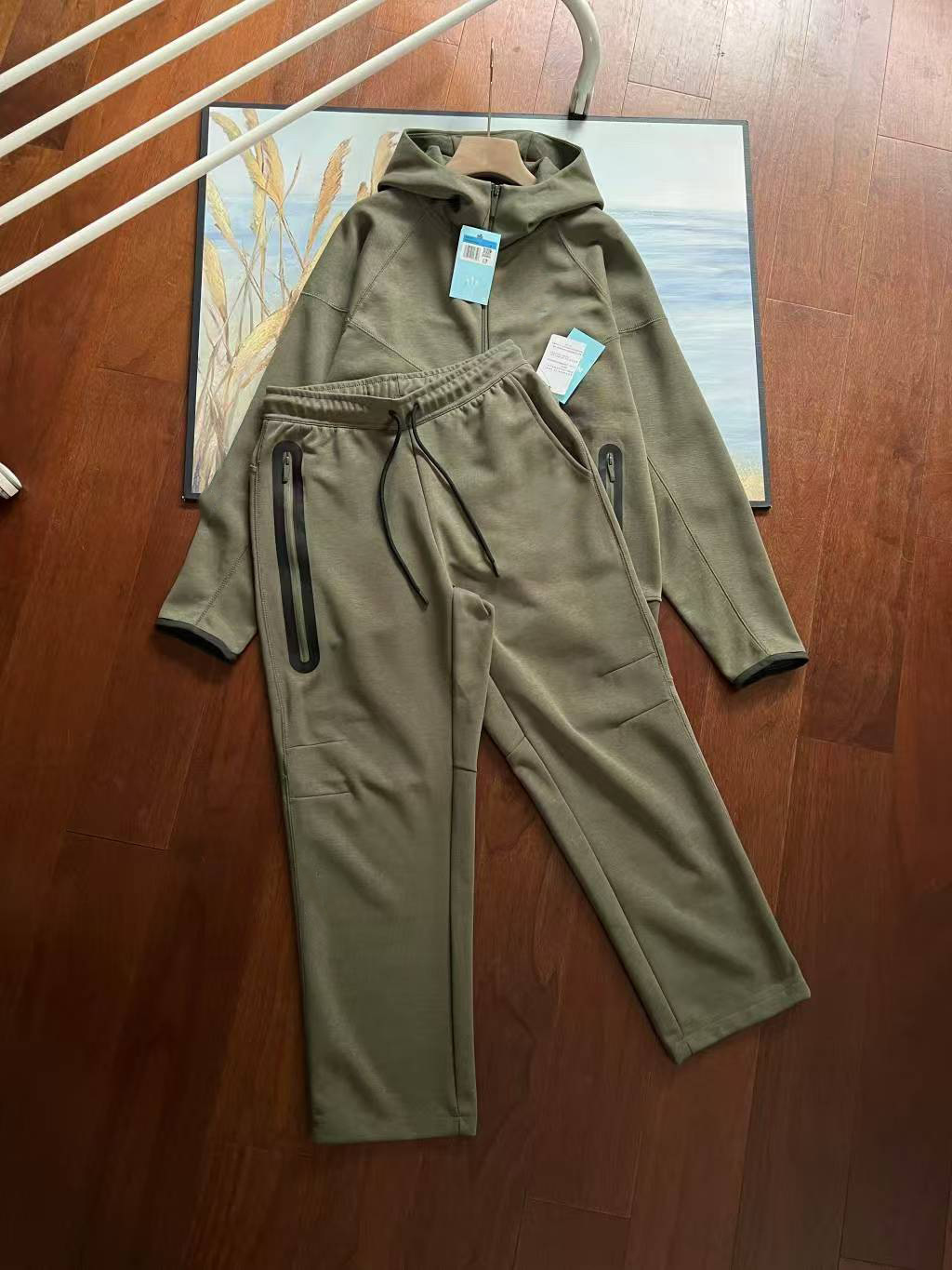 Men's and women's spring and autumn couples zipper cardigan loose casual sports coat hooded new 454-461