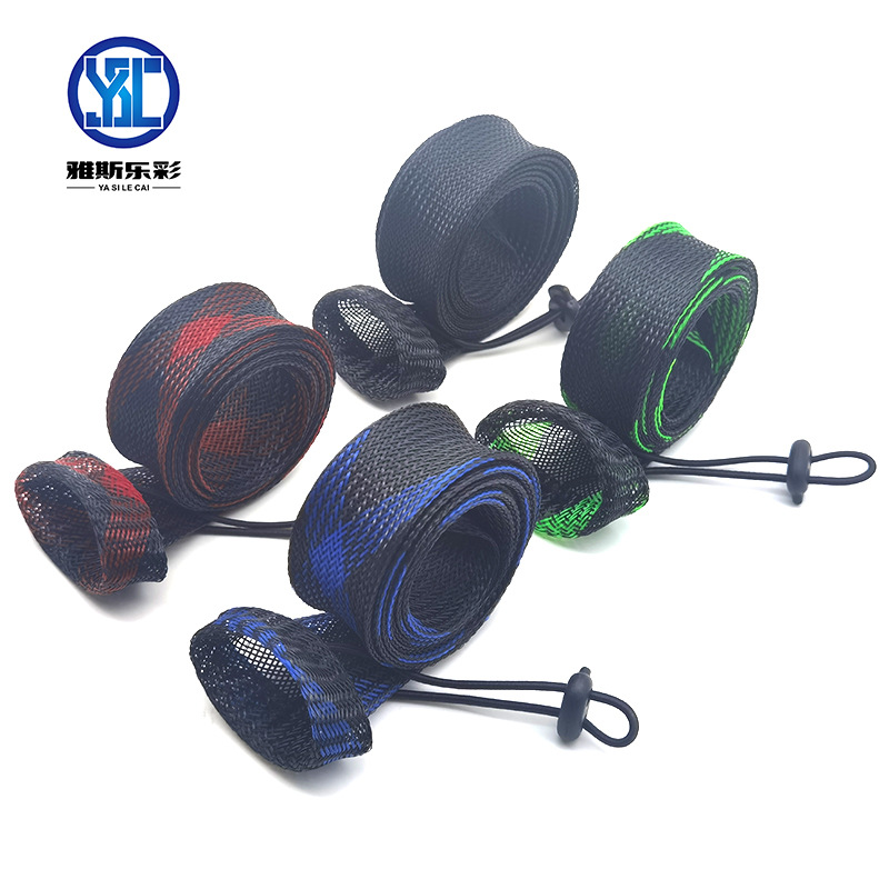 Customized Fishing Rod Protective Cover, Wear-Resistant and Anti-Uv Colorful Pattern Telescopic Braided Sleeve, Fishing Rod Cover with Lanyard