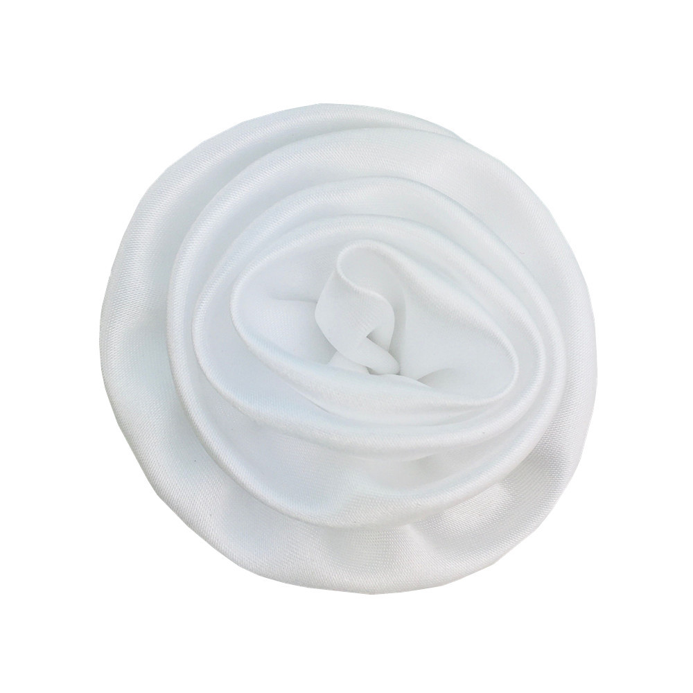 7cm Satin Trumpet Flower Satin Rose Corsage Costume Headwear Accessories Handmade Flower with Baby Shoes