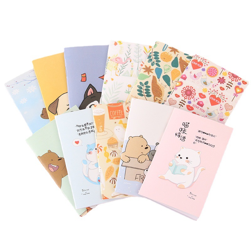 New Mini Notepad Cartoon Small Notebook Cute Notebook Flap Pocket Pants Notebook Small Gift Small Gift Wholesale t