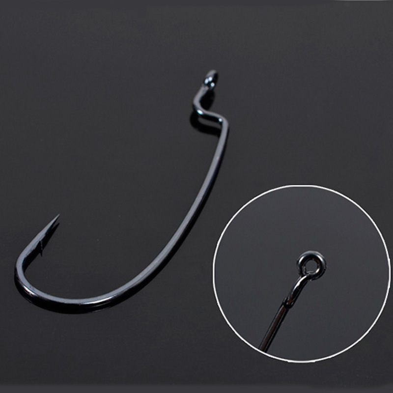 9003 Crank Hook, Wide Belly Crank Hook with Barbs, Carbon Steel Fish Hook, Swallow Hook, Tube Hook, Lure Fly Hook, Soft Worm