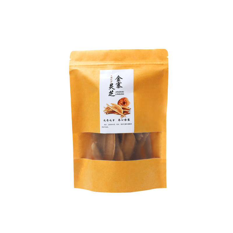 Dabie Mountain Ganoderma lucidum slices bags 100g Chinese herbal medicine wine Ganoderma lucidum tea Ganoderma lucidum slices wholesale generation