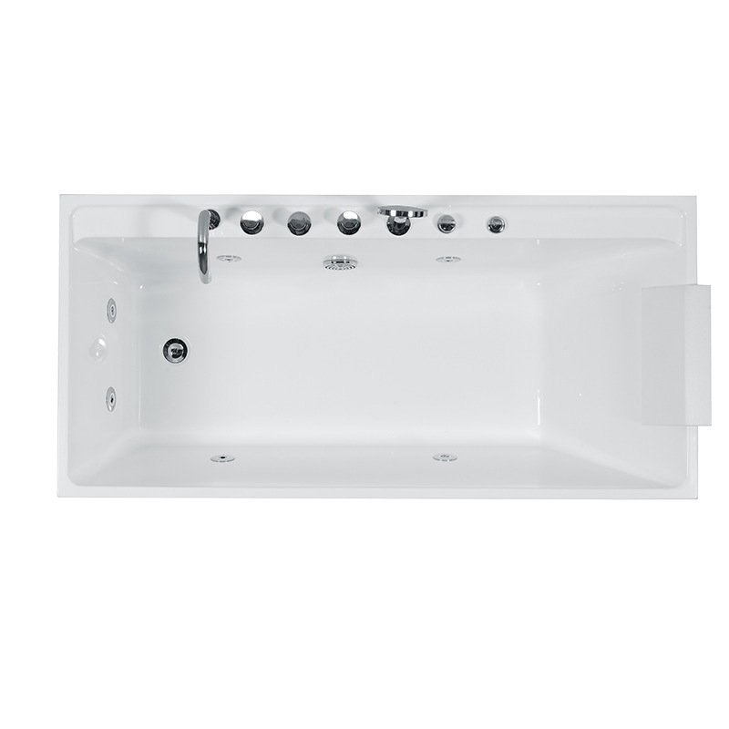 Household Bathtub Small Apartment Acrylic Bathtub Deep-soak Freestanding Seamless Thermostatic Massage Bathtub Bathroom Bathtub
